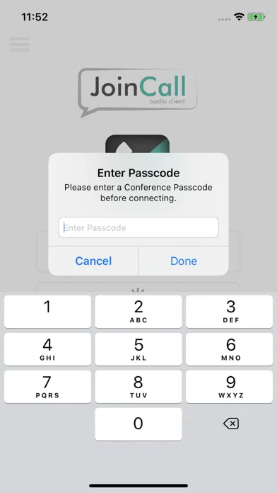 Ảnh chụp màn hình của JoinCall Audio Client