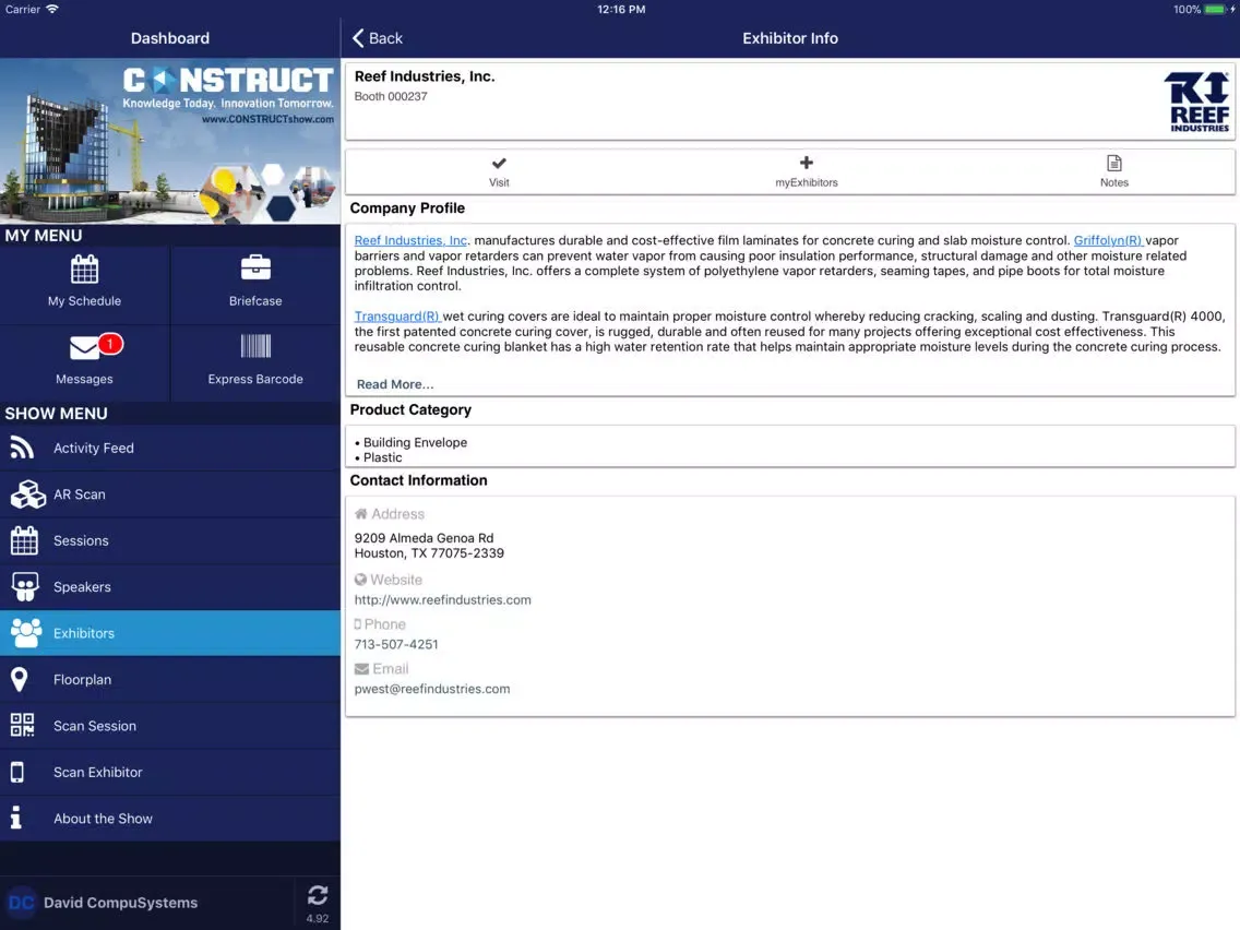 Скриншоты CONSTRUCT Show 2018 iPad 