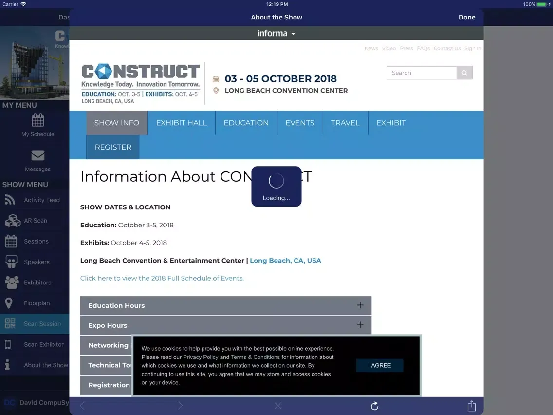 Скриншоты CONSTRUCT Show 2018 iPad 