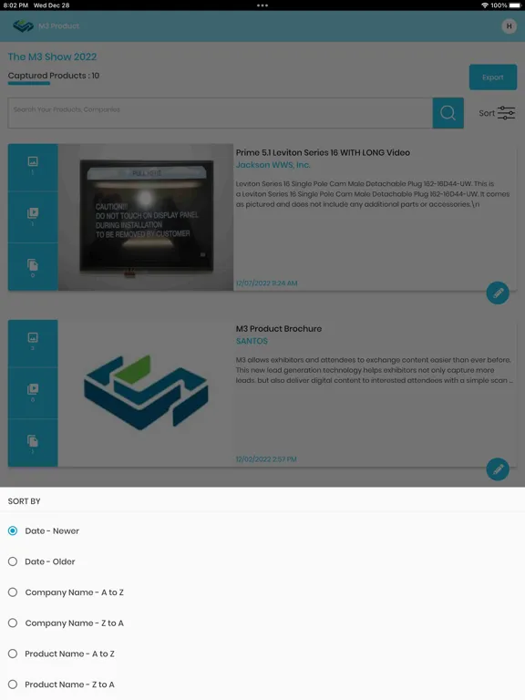 Screenshot di M3 Product iPad 
