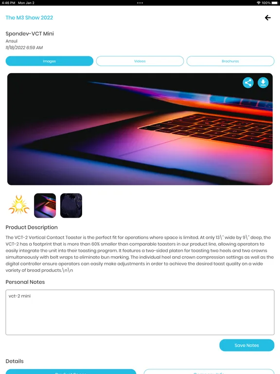 Screenshot di M3 Product iPad 