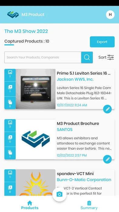 Screenshot di M3 Product