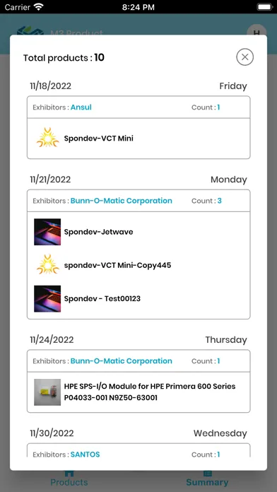 Screenshot di M3 Product