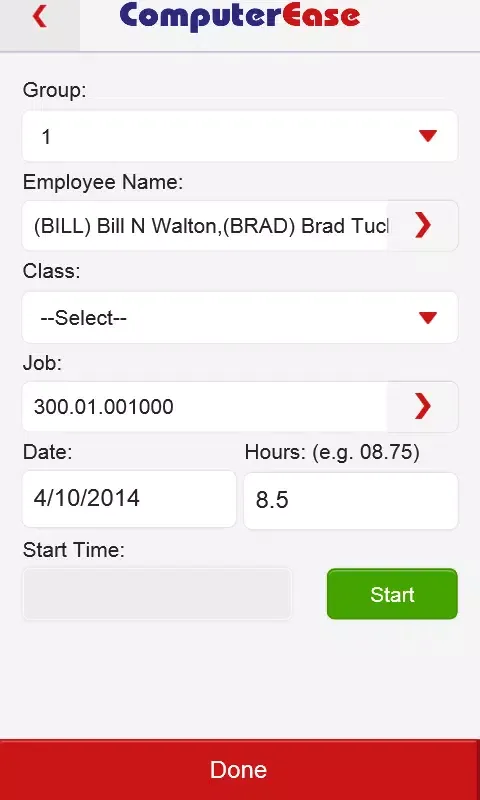 ComputerEase Time Tracking Screenshots