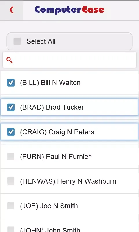 ComputerEase Time Tracking Screenshots