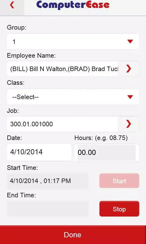 ComputerEase Time Tracking Screenshots
