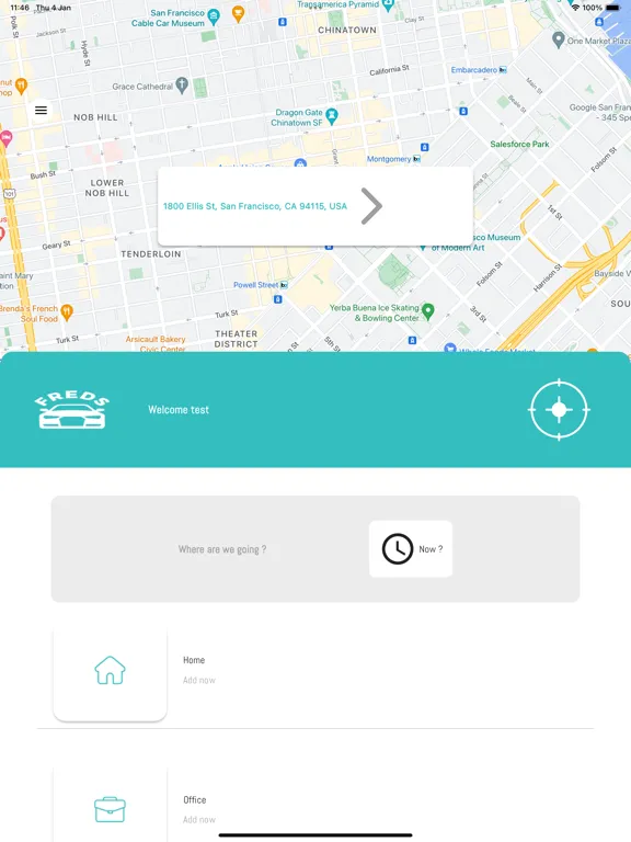 Freds private hire iPad Screenshots