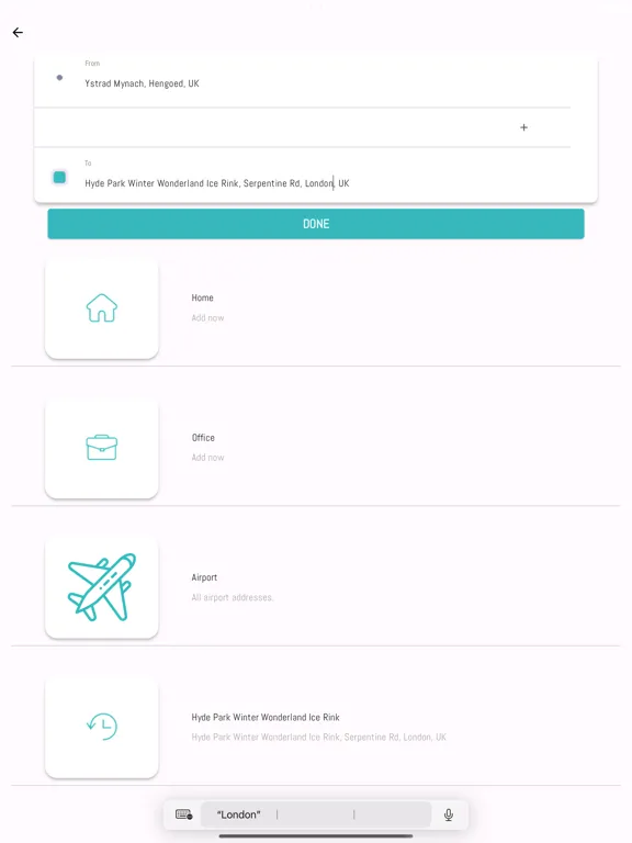 Freds private hire iPad Screenshots