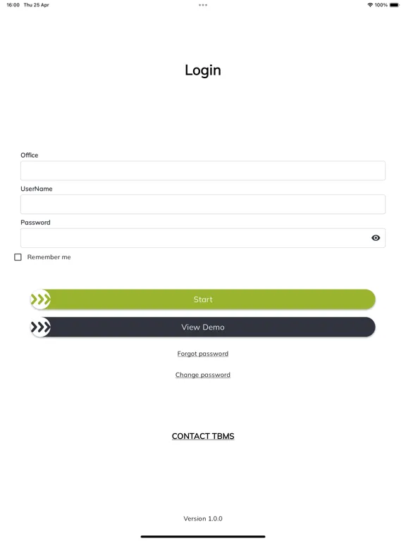 ภาพหน้าจอของ Tyre Dispatch Software iPad 