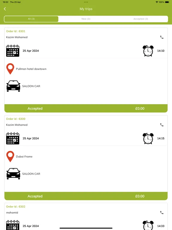 ภาพหน้าจอของ Tyre Dispatch Software iPad 