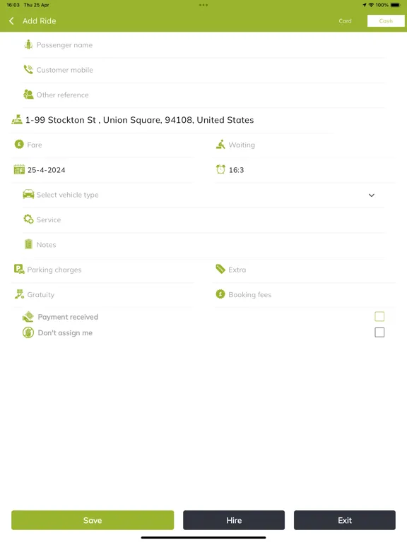ภาพหน้าจอของ Tyre Dispatch Software iPad 