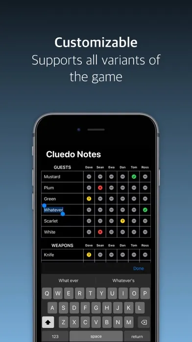 Скриншоты Cluedo Notes