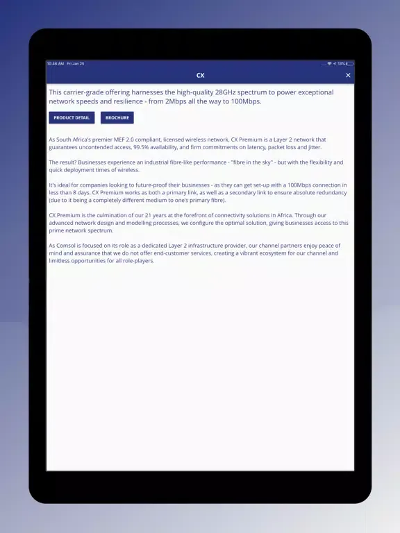 Capturas de pantalla de Comsol Coverage iPad 