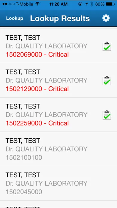 Capturas de tela do Quality Laboratory