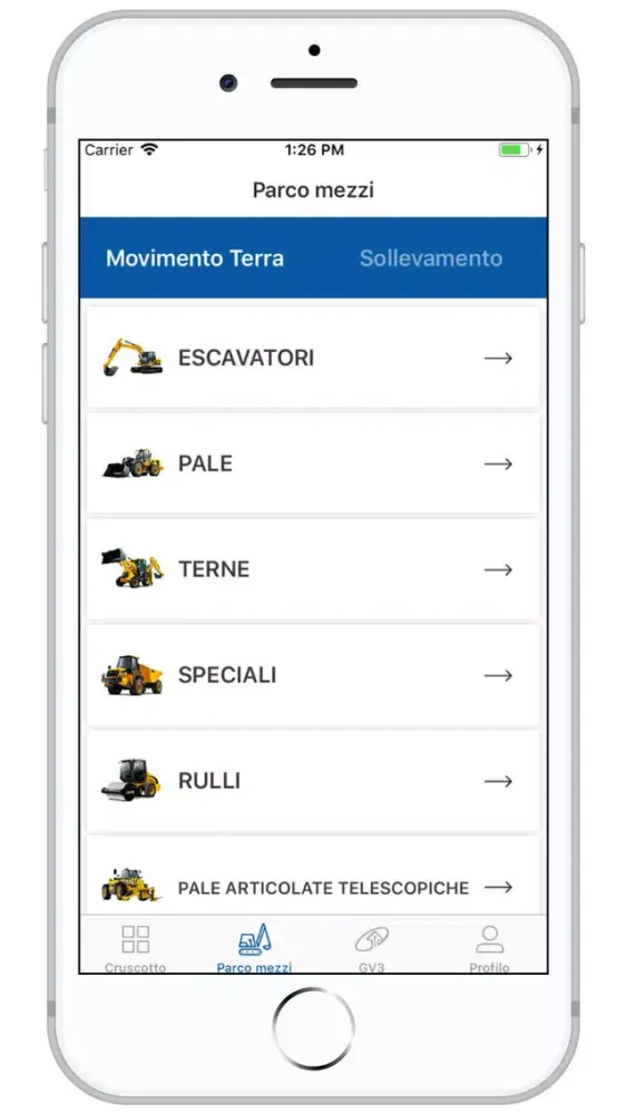 Capturas de tela do GV3 RentalApp