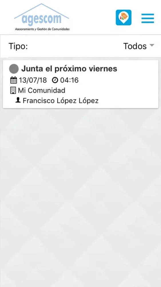 Screenshot di Agescom