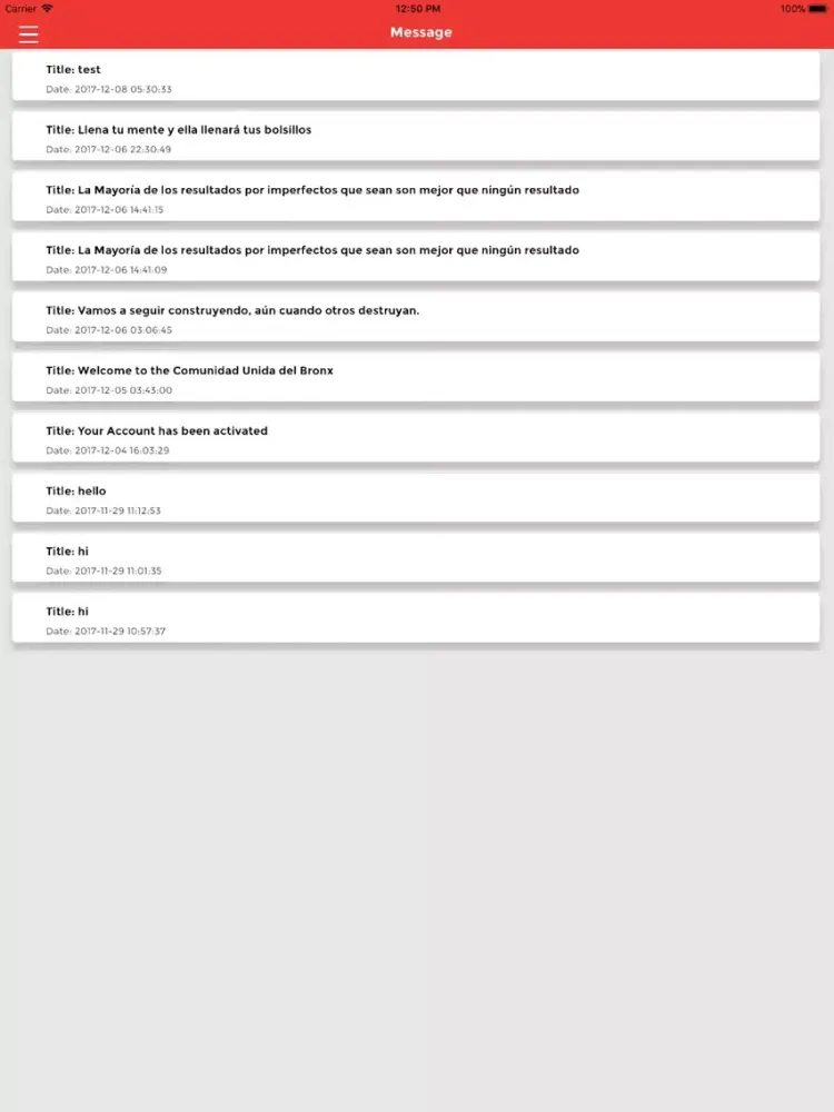 Comunidad Unida del Bronx iPad  Screenshots