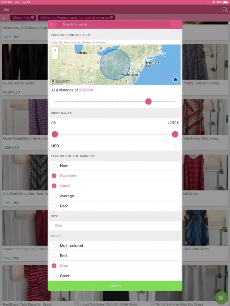 Ảnh chụp màn hình của Second Hand Clothes iPad 