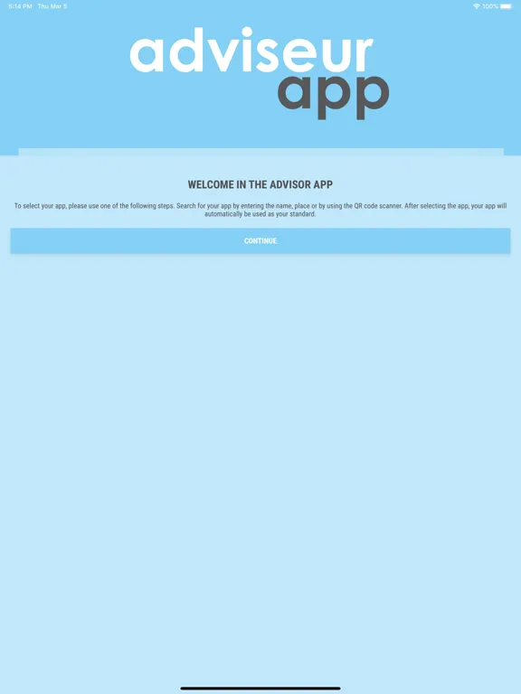 Ảnh chụp màn hình của Adviseur App iPad 