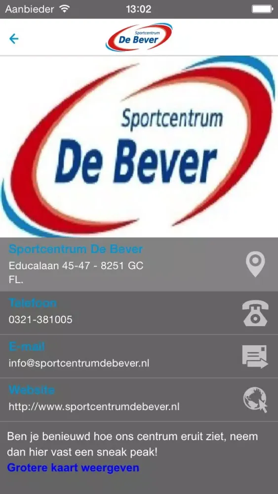 Capturas de tela do Sportcentrum de Bever