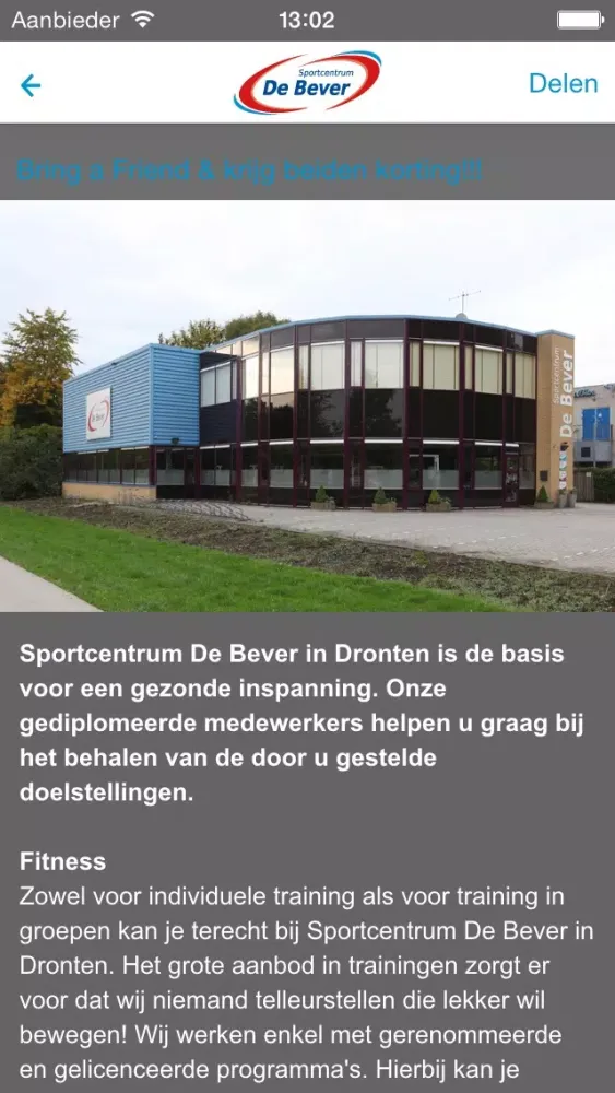 Capturas de tela do Sportcentrum de Bever