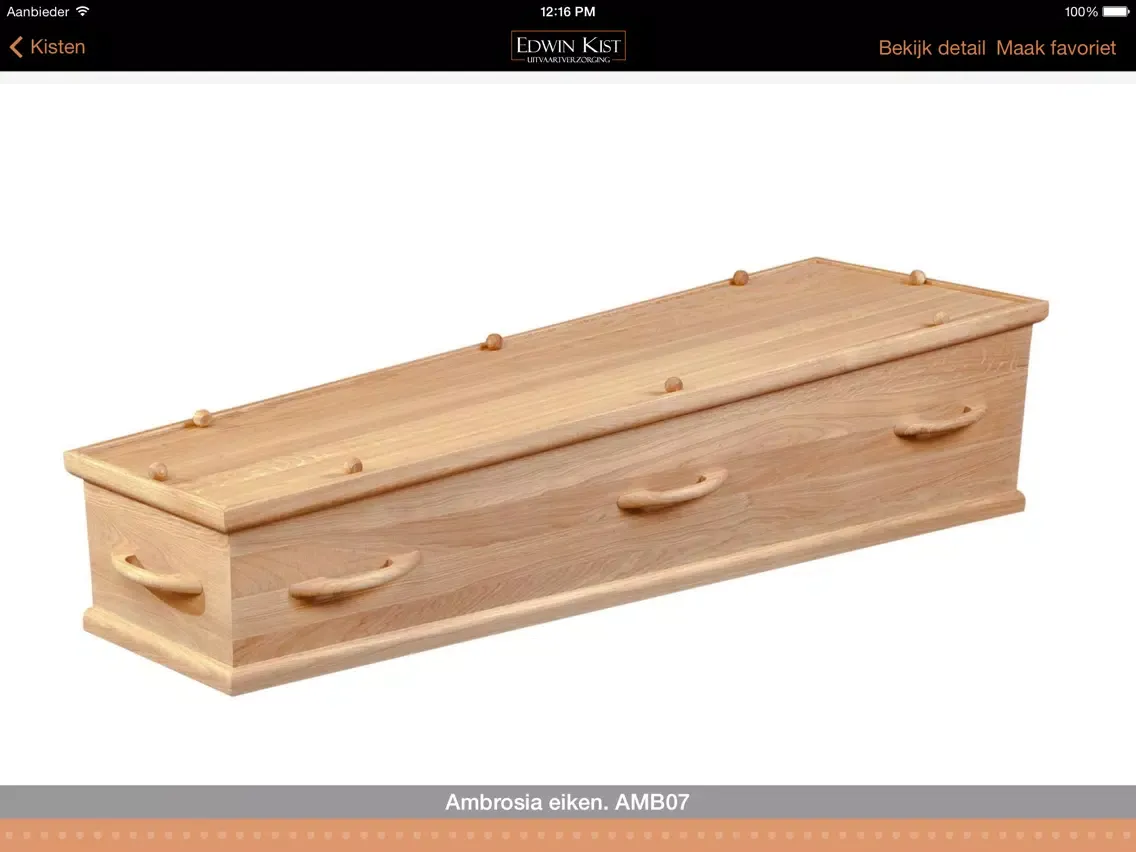 ภาพหน้าจอของ Edwin Kist Uitvaartverzorging iPad 