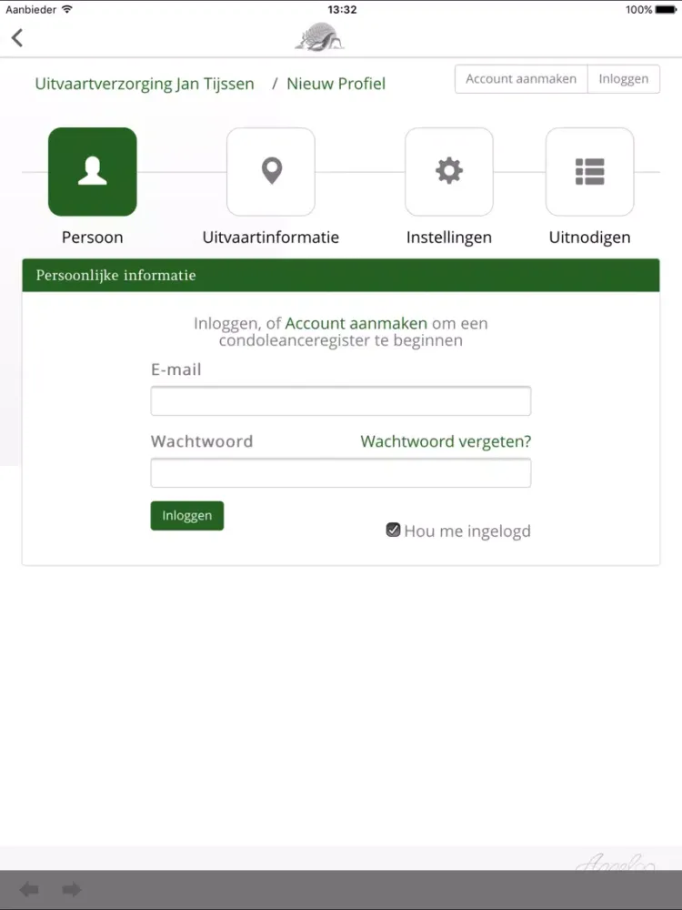 Uitvaartverzorging Jan Tijssen iPad  স্ক্রিনশট
