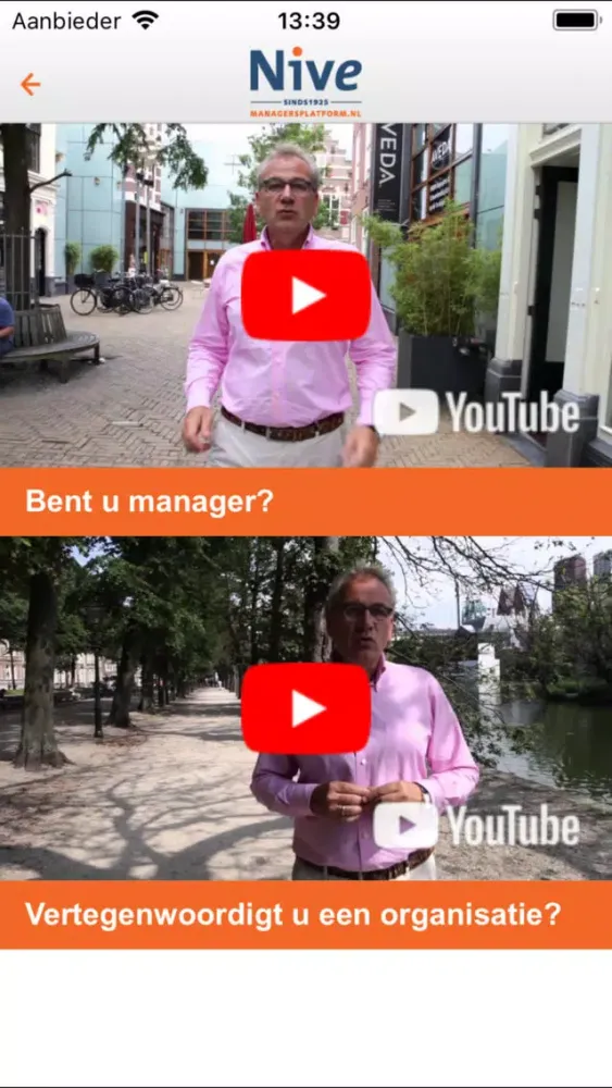 Capturas de tela do Nive