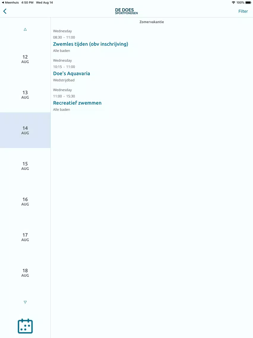Sport/Recreatiecentrum De Does iPad 應用截圖