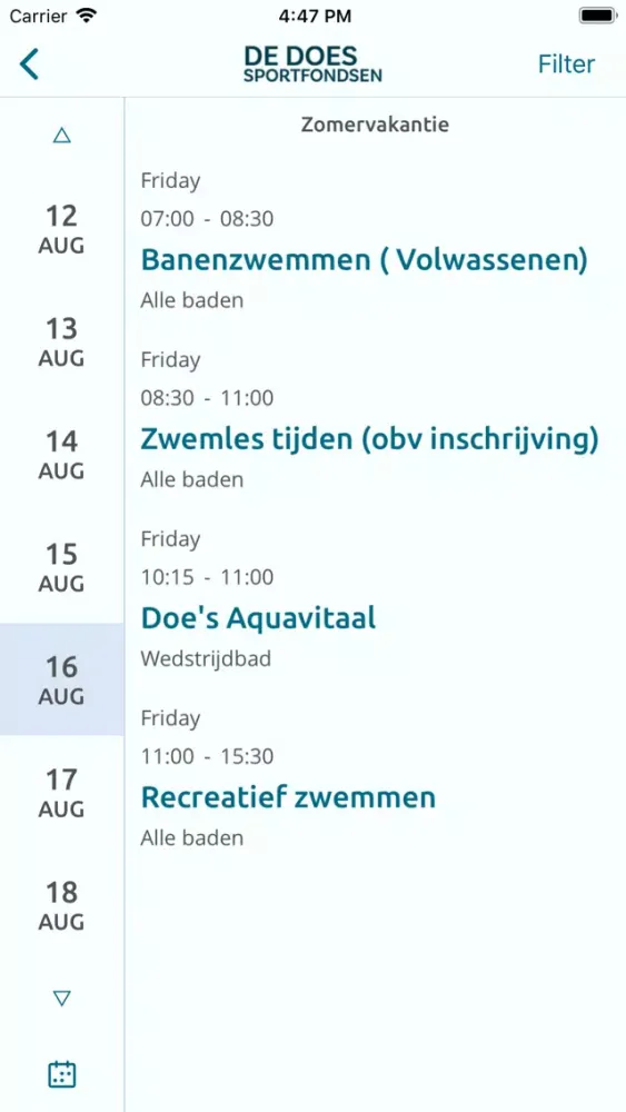 Screenshot di Sport/Recreatiecentrum De Does