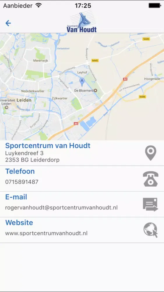 Sportcentrum van Houdt スクリーンショット