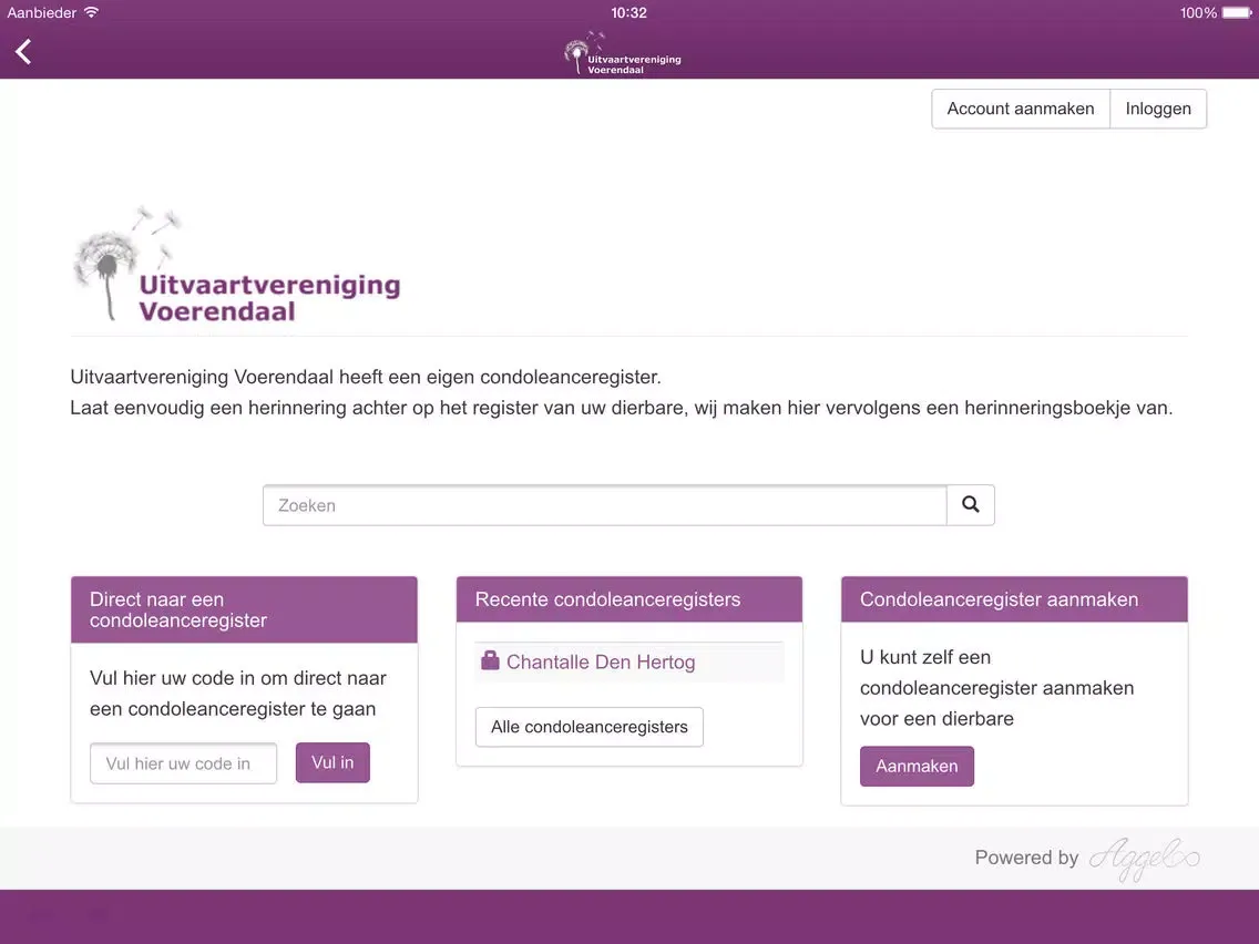 Uitvaartvereniging Voerendaal iPad  স্ক্রিনশট