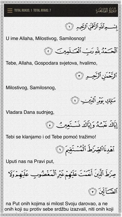 Tangkapan skrin Quran-Bosnian
