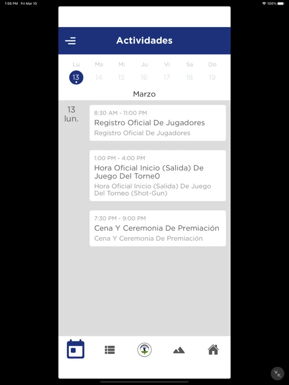 Capturas de tela do GFDD golf Tournament iPad 