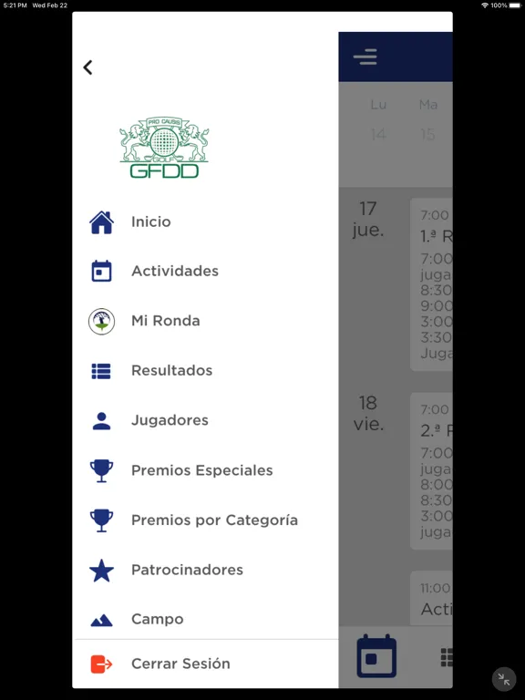 Capturas de tela do GFDD golf Tournament iPad 