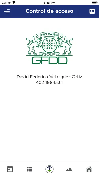 Capturas de tela do GFDD golf Tournament