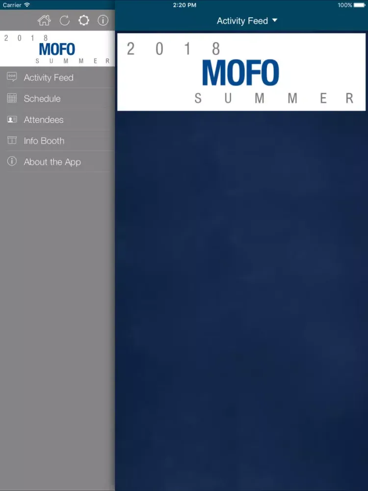 ภาพหน้าจอของ MoFo Attend iPad 