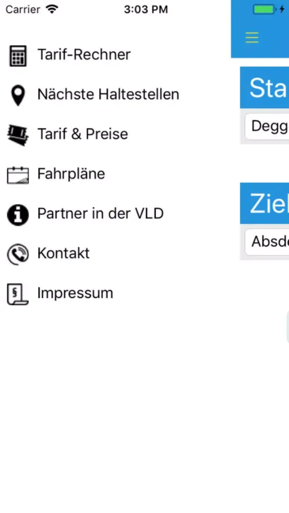VLD Tarifrechner Ekran Görüntüleri