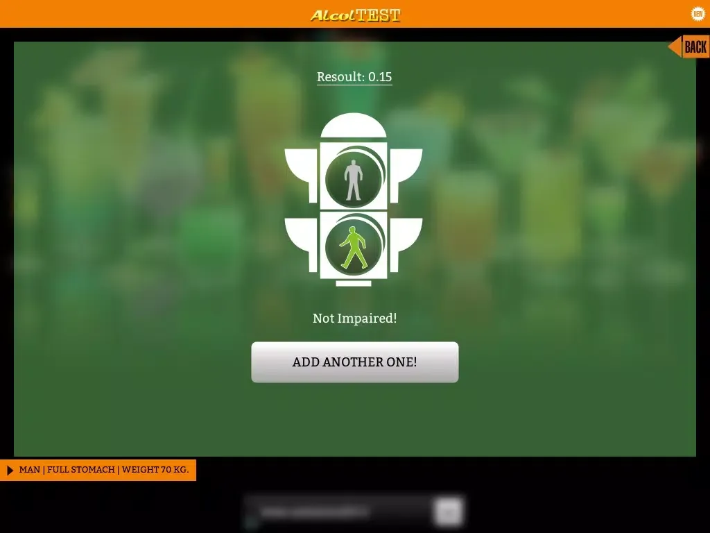 Alcol Test (Blood Alcohol Content) iPad Screenshots