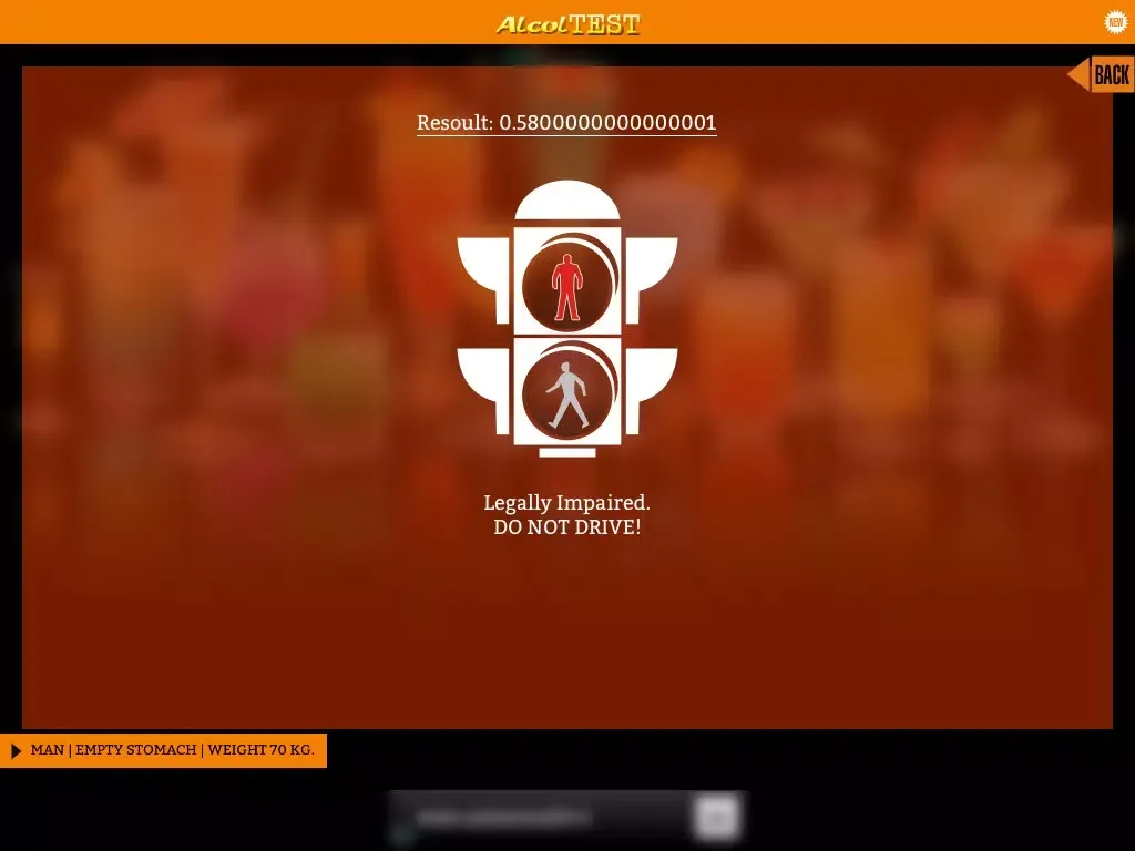Alcol Test (Blood Alcohol Content) iPad Screenshots