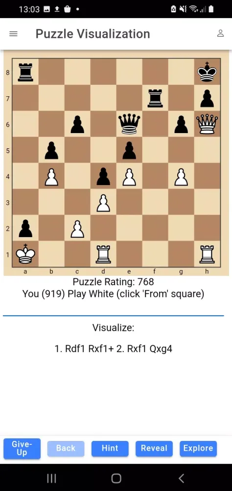 Tangkapan layar Chessvis