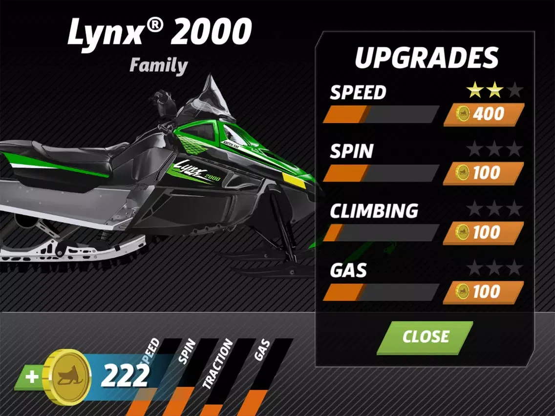 Zrzuty ekranu Arctic Cat Snowmobile Racing iPad 