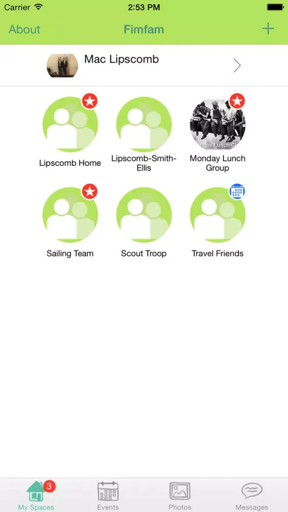 Captures d'écran de Fimfam: the private family app