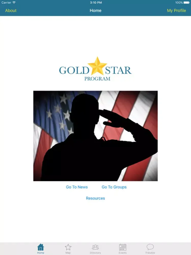 Tangkapan skrin Gold Star Program iPad 