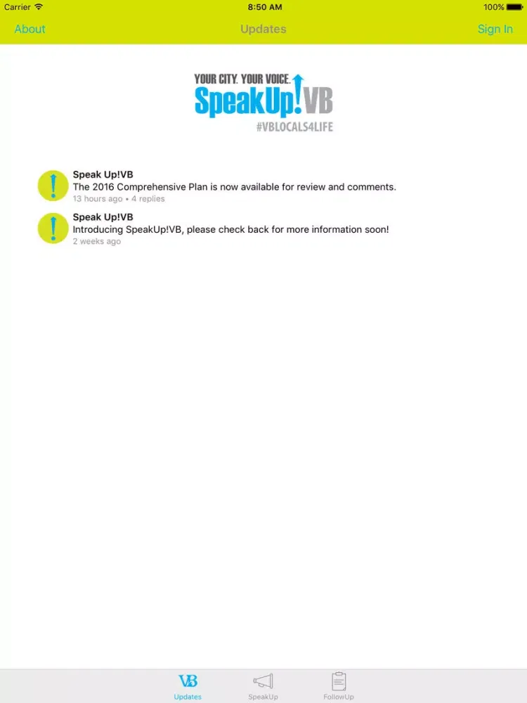 SpeakUp!VB iPad  Screenshots