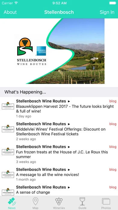 Screenshot di Stellenbosch Wine Routes
