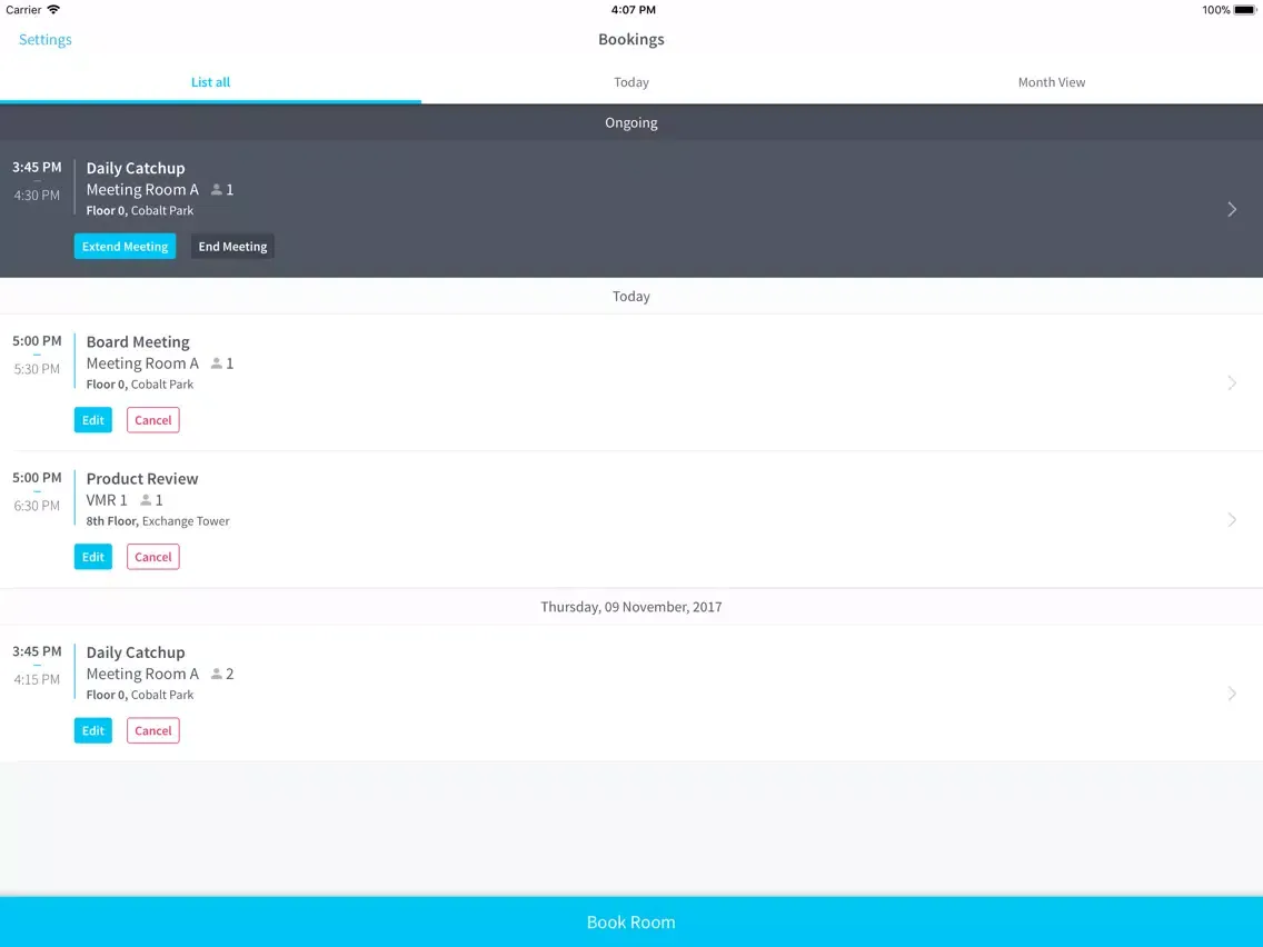 ภาพหน้าจอของ Condeco Room Booking iPad 