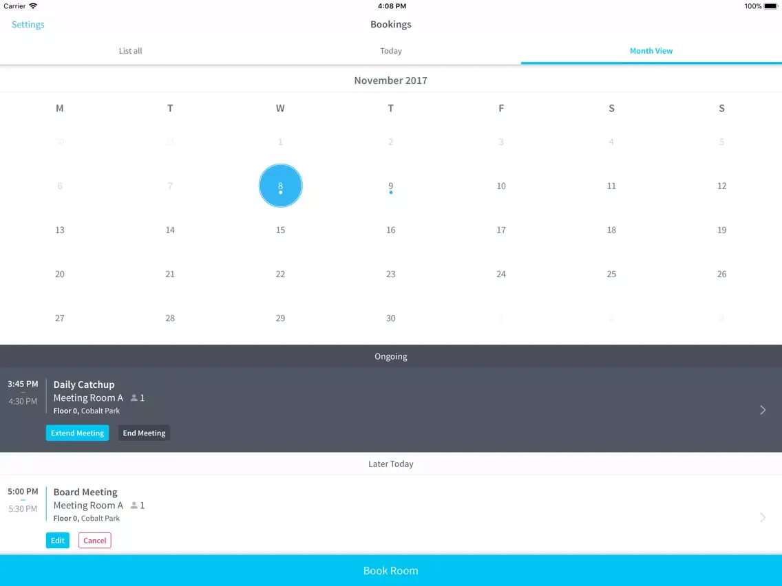 ภาพหน้าจอของ Condeco Room Booking iPad 