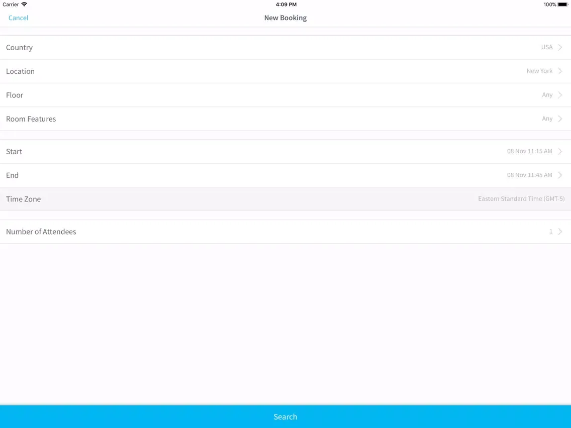 ภาพหน้าจอของ Condeco Room Booking iPad 