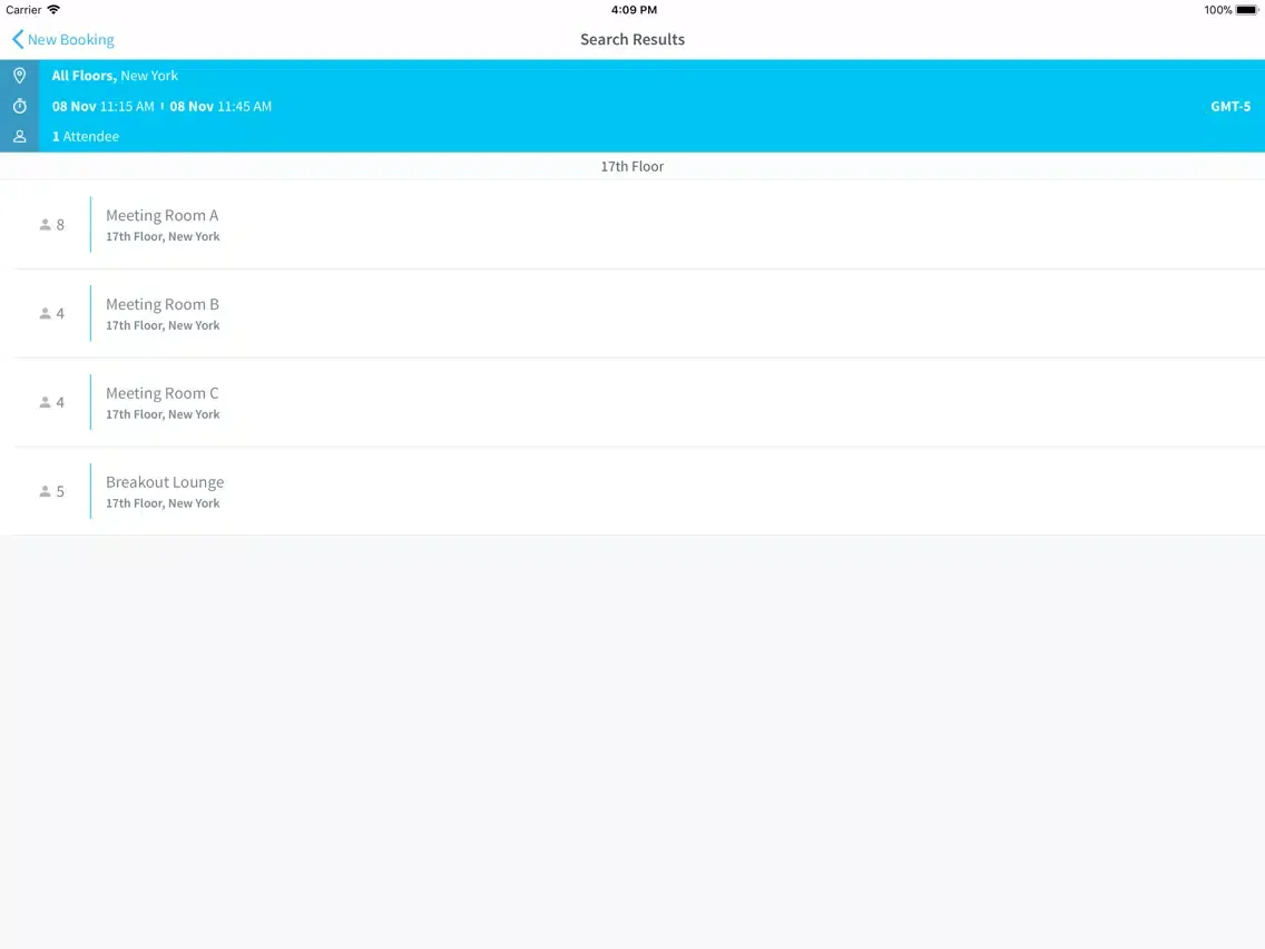ภาพหน้าจอของ Condeco Room Booking iPad 